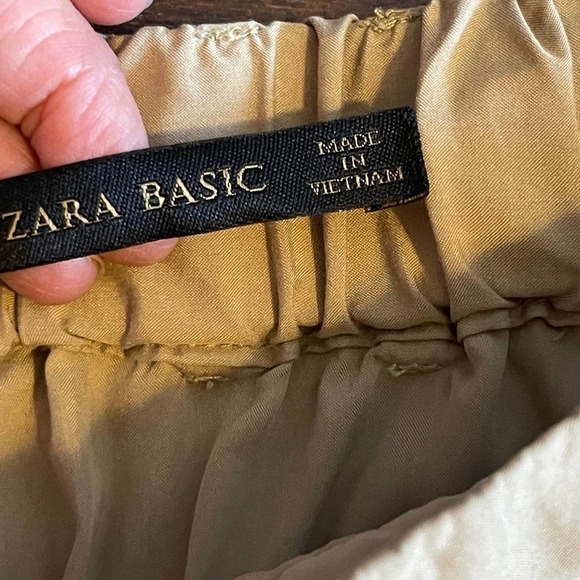 ZARA Basic Women's Modal Pleated Knee Lenght Skirt Size Medium - Picture 5 of 11